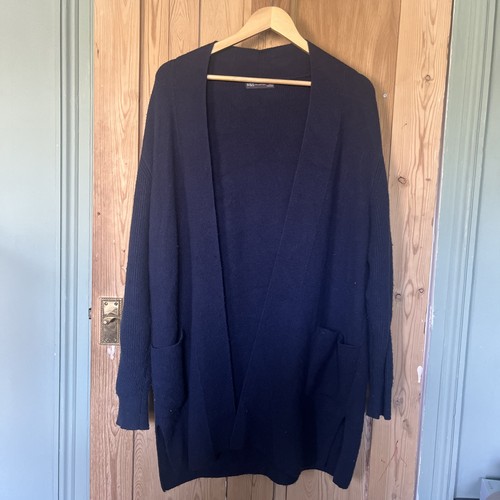 Cardigan donna blu navy lana